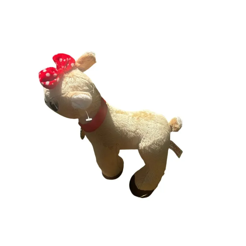 Singing Rudolph The Red Nosed Reindeer Stuffed Clarisse DanDee Lit Red Nose